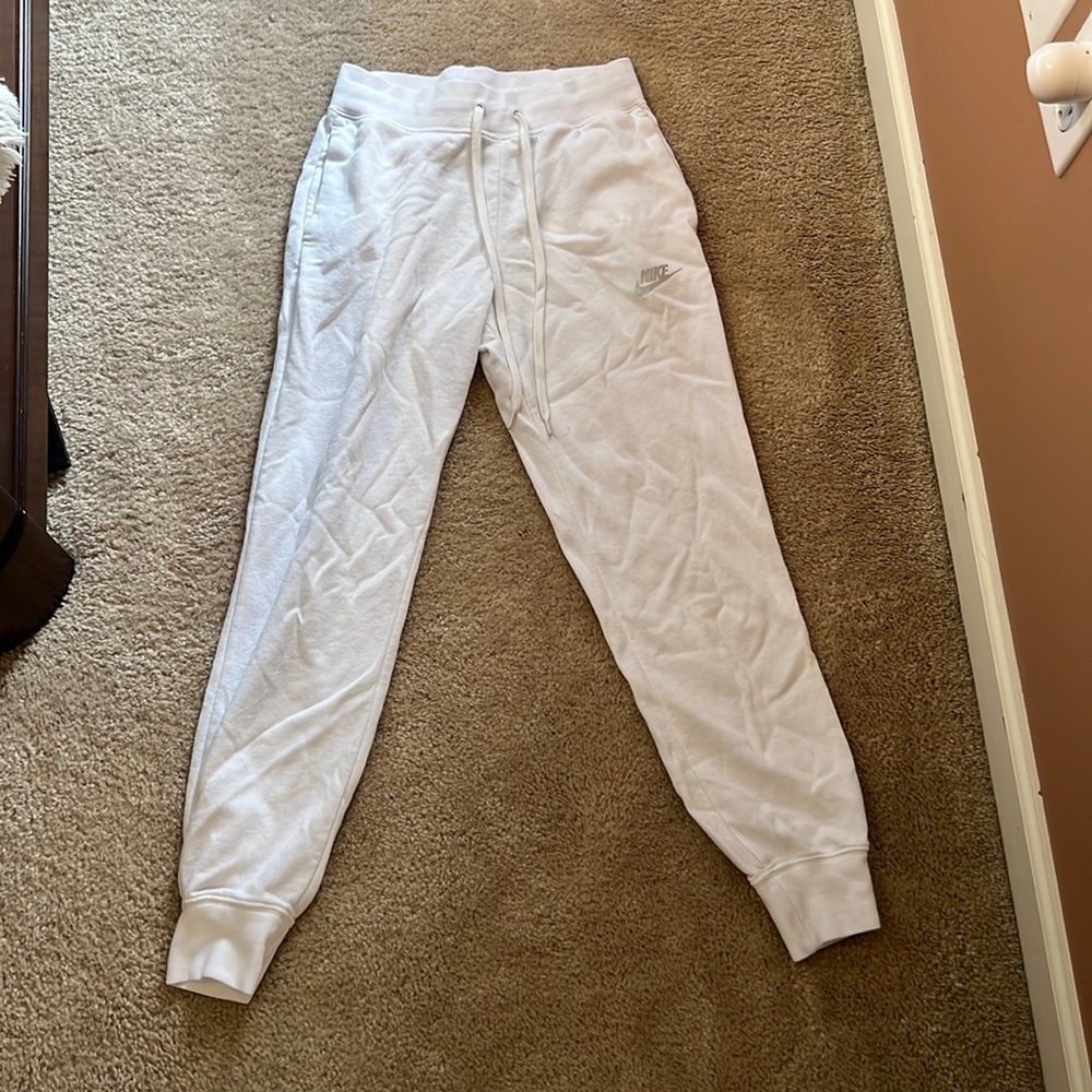 Nike white sweatpants